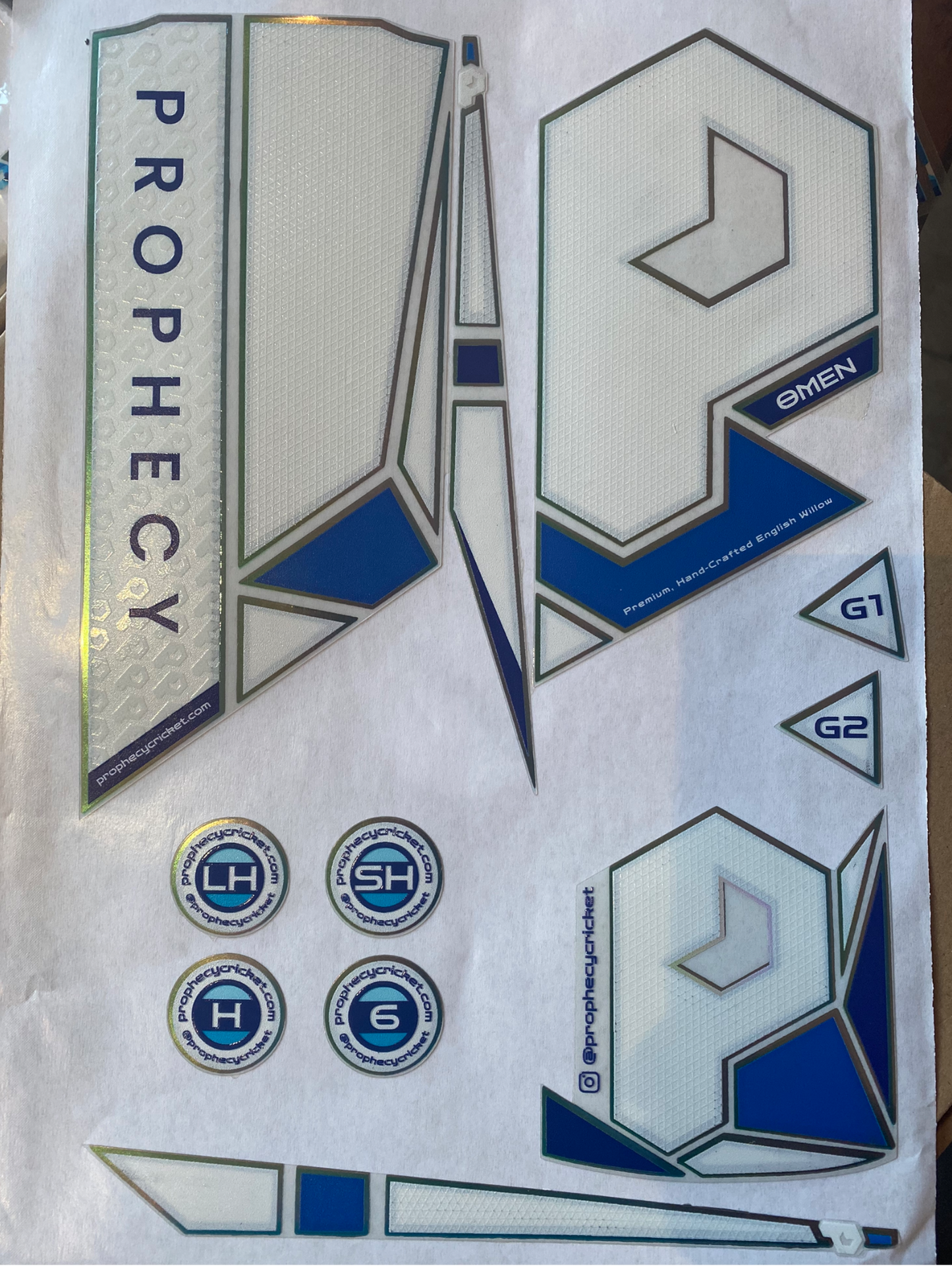 Prophecy Omen Cricket Bat Stickers